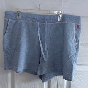 Women’s Tommy Bahama Tobago Bay Shorts Size XL Pima Cotton Drawstring Blue